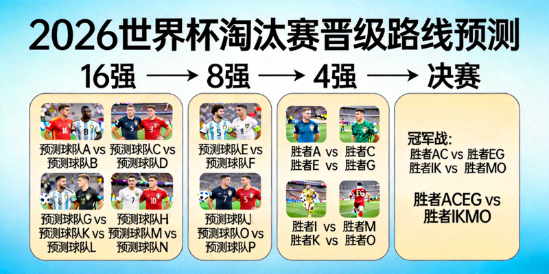 2026世界杯淘汰赛阶段晋级路线图预测